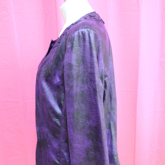#580B Chico's Purple Dress Jacket Size 3 (16) - Picture 6 of 10